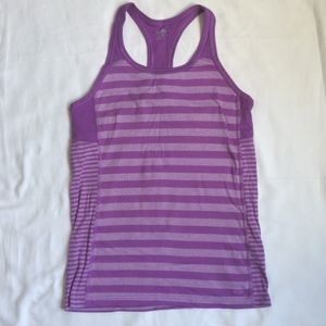 Champion Purple Striped Racerback Tank Top